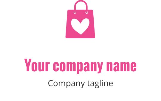 Stylisches pinkes Logo-Design mit einer eleganten, modernen Taschen-Silhouette