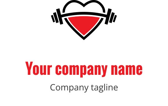 Fettes Logo-Design mit einer roten dreieckigen Form über stilisiertem Text
