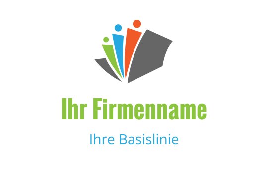 Farbiges Logo-Design mit abstrakten Figuren und dynamischen Formen