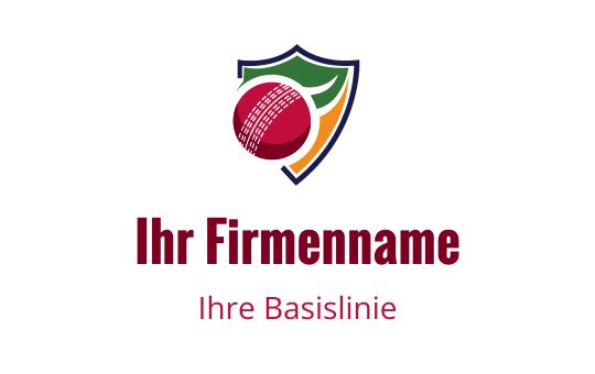 Buntes Logo-Design mit einer roten Frucht und grünen Blättern auf einem Schild