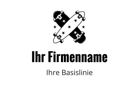 Minimalistisches Logo-Design mit gekreuzten Schraubenschlüsseln und Sternen