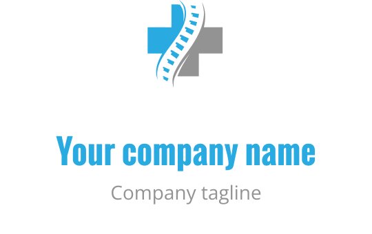 Modernes blaues und graues Logo-Design mit dynamischen Wellen-Elementen