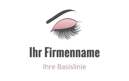 Elegantes Augenlogo-Design mit sanften rosa und schwarzen Akzenten