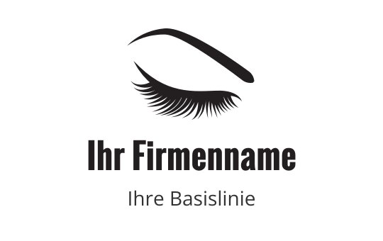Elegantes Logo-Design mit stilisiertem Wimpern- und Augenbrauenumriss