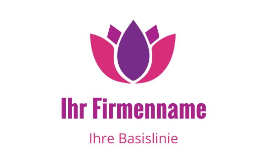 Elegantes Lotusblumen-Logo-Design in rosa und lila Farbtönen