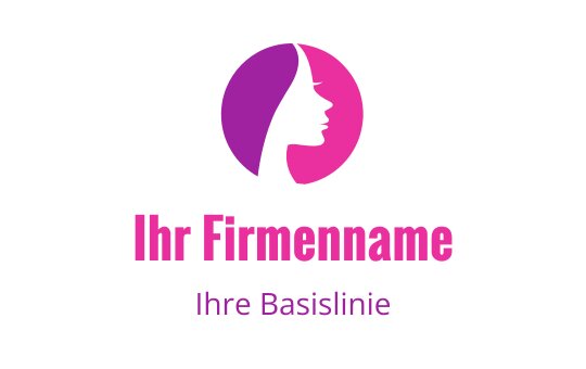 Elegantes Profil-Logo-Design in rosa und lila Farbtönen