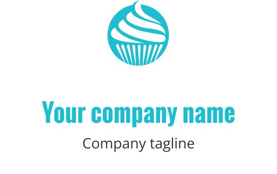 Modernes Logo-Design für Cupcakes mit spiralförmigem Frosting