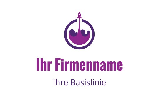 Elegantes lila Kronenlogo-Design mit einem kreisförmigen Umriss