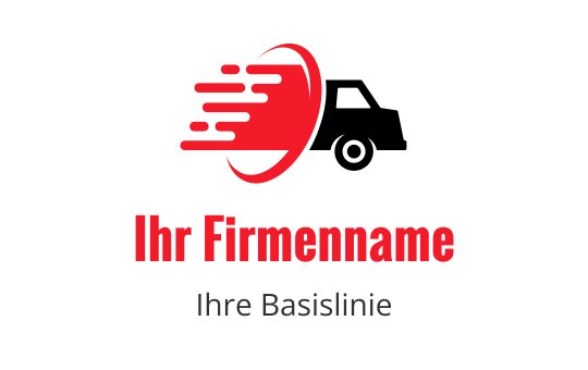 Dynamisches rotes Logo-Design mit stilisiertem Geschwindigkeitselement und kreisförmiger Form