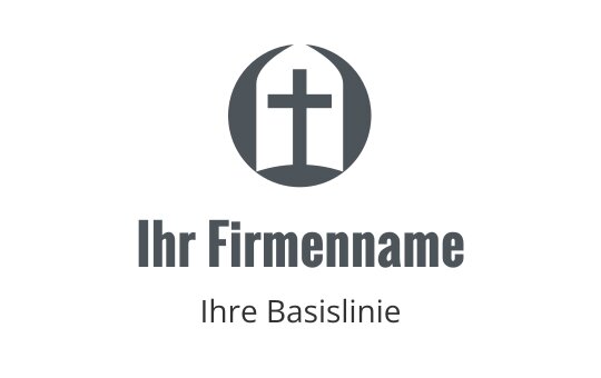 Modernes Logo-Design mit einem Kreuz in einer kreisförmigen Form