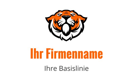 Oranges Tiger-Logo mit einem schlanken, modernen Design, das die Tiger-Industrie repräsentiert.