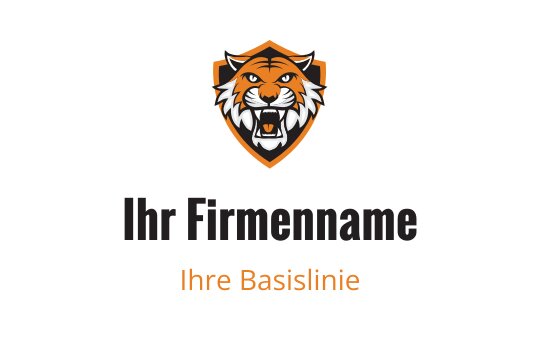 Gold- und schwarzes Tigerlogo mit weißen Akzenten, das die Tigerindustrie repräsentiert.