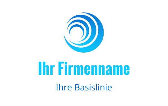 Modernes blaues Wirbel-Logo-Design mit dynamischen kreisförmigen Elementen