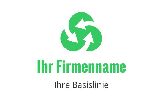 Modernes grünes Recycling-Logo-Design mit kreisförmigen Pfeilen