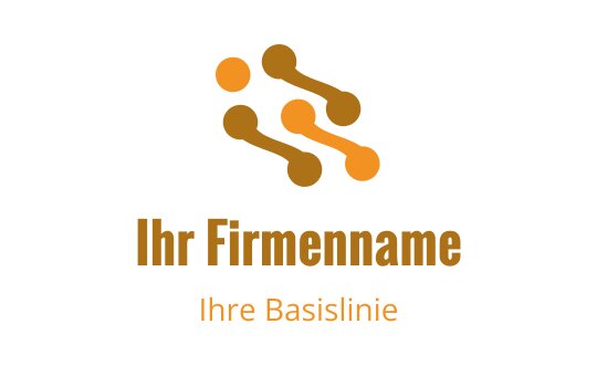 Modernes Logo-Design mit verbundenen Punkten in warmen Farbtönen