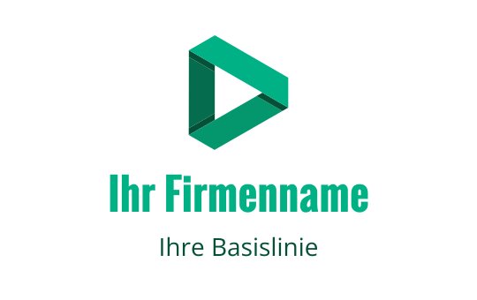 Modernes türkisfarbenes Logo-Design mit geometrischer Play-Button-Form