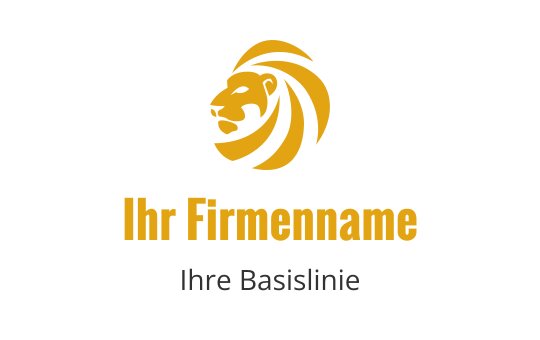 Goldenes Löwenlogo-Design für die Tigerindustrie, mit einem mutigen und modernen Stil.