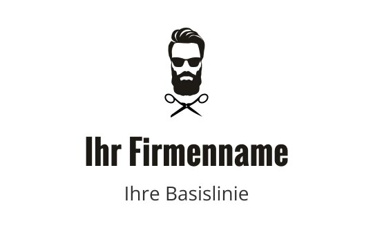 Stylisches Logo-Design mit einem bärtigen Mann in Sonnenbrille