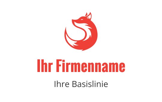 Futuristisches rotes Fuchslogo-Design mit fließendem Schwanz und eleganten Linien
