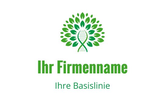 Modernes grünes Baumlogo-Design mit einer DNA-Helix in der Mitte